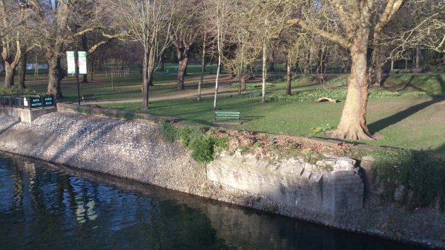 Bute Park and bridge foundations